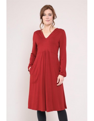 Robe rouge en jersey d'Ecovero Véritable concentré