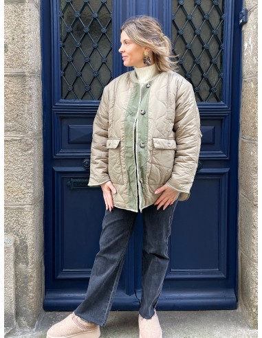 Manteau réversible kaki Almé est présent 