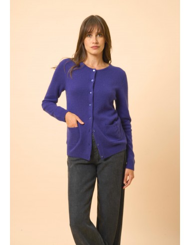 KATHARINE cardigan col rond purple Par le système avancé 