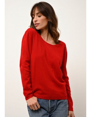 FIONA pull col bateau rouge sur le site 