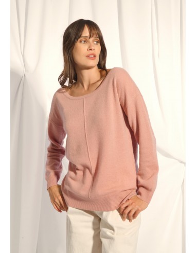 KAREN pull col rond bois de rose Pour