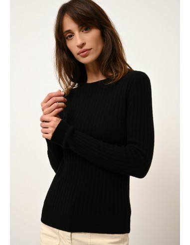 AVANA pull col rond noir 50-70% off 