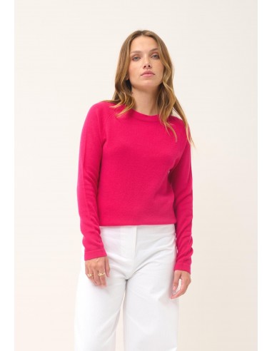 JANE pull col rond fuchsia la livraison gratuite