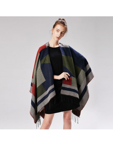 Poncho Femme Frange pas chere