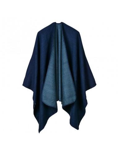 Poncho Bleu Femme de pas cher