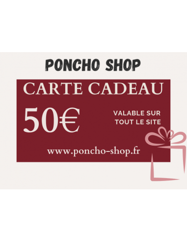 Carte Cadeau Poncho Shop la chaussure