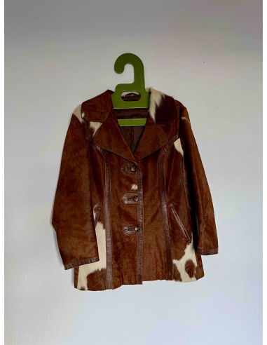 Veste peau de vache 80s T.36-38♀ Economisez 