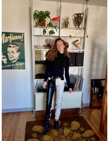 Pantalon Agnès B cuir 80s T.36♀ outlet