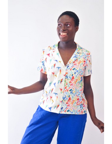 Chemise UP TO YOU "Hawaïenne" patchwork Perroquets / Palette commande en ligne